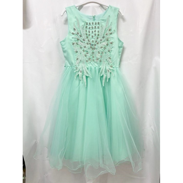 Robe vert pastel 8184